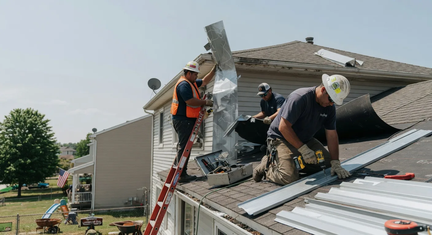 Storm Damage Metal Roof Repair in Arkdale, WI